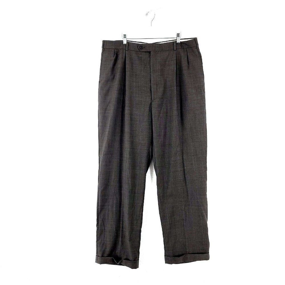 Vintage Double-Pleated Wool Dress Pants- 40/33